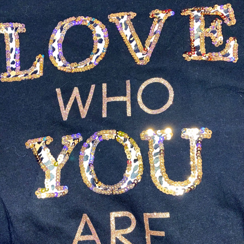 Love Who You Are Sparkly Top✨